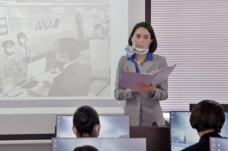 現役anaグランドスタッフによる特別授業が行われました エアポートビジネス科 東日本航空専門学校